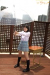 blouse kneesocks pleated_skirt school_uniform skirt umbrella yamaguchi_yumena rating:Safe score:0 user:nil!