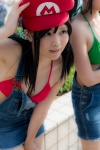 akatya_satoru bikini_top cosplay hat mario overalls super_mario_bros swimsuit twintails rating:Safe score:0 user:pixymisa