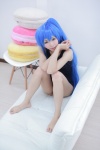 barefoot blue_hair cosplay himemiya_mahore izumi_konata lucky_star ponytail school_swimsuit swimsuit rating:Safe score:1 user:nil!