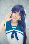 blue_hair cosplay hiradaira_chisaki hiyori nagi_no_asukara sailor_dress school_uniform side_ponytail rating:Safe score:0 user:nil!