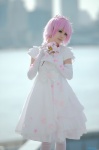 asakura_irori cosplay dress elbow_gloves gloves original pantyhose pink_hair tiara rating:Safe score:1 user:nil!