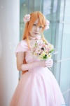 choker cosplay elbow_gloves gloves gown hasui_yuuri orange_hair tagme_character tagme_series rating:Safe score:0 user:nil!