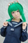 asakura_irori cosplay glasses green_hair gumi sailor_uniform school_uniform vocaloid rating:Safe score:4 user:nil!