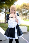 blonde_hair corset cosplay dress fate/series fate/stay_night hairbow pantyhose ryuuna saber rating:Safe score:0 user:nil!