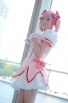 asuka_(ii) bows choker cosplay dress gloves hairbows kaname_madoka petticoat pink_hair puella_magi_madoka_magica twintails rating:Safe score:0 user:pixymisa