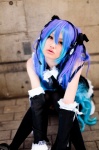 anti_the_infinite_holic_(vocaloid) blue_hair cosplay detached_sleeves dress hair_ribbons hatsune_miku headset kirimu thighhighs tie tiered_skirt twintails vocaloid rating:Safe score:0 user:pixymisa