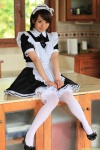 apron dgc_0975 dress hairband hoshimi_rika maid maid_uniform thighhighs white_legwear zettai_ryouiki rating:Safe score:0 user:nil!