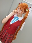 bells cosplay hair_ribbons kagurazaka_asuna kneesocks mahou_sensei_negima! rou school_uniform twintails rating:Safe score:0 user:nil!