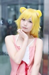 aice animal_ears bakemonogatari bear_ears blonde_hair cosplay dress fangs oshino_shinobu rating:Safe score:0 user:nil!