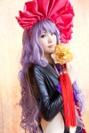 black_rabbit byuu cosplay headdress macross macross_frontier_itsuwari_no_utahime purple_hair sheryl_nome staff rating:Safe score:0 user:pixymisa