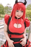 apron cleavage cosplay cyborg_nene dress heart_made_maid horns maid maid_uniform original red_hair rating:Safe score:2 user:nil!