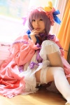 amatsuka_miyu cosplay dress garter_belt hat patchouli_knowledge purple_hair robe thighhighs touhou rating:Safe score:2 user:nil!