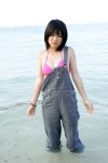 beach bikini_top kijima_noriko ocean overalls strap_slip swimsuit rating:Safe score:0 user:nil!