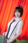 blouse hairband miniskirt nana skirt striped suspenders tie rating:Safe score:0 user:nil!
