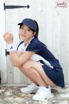 pleated_skirt polo ponytail skirt visor yamanaka_tomoe rating:Safe score:1 user:nil!