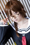 antenna_hair cosplay durarara!! glasses mikuro orihara_kururi sailor_uniform school_uniform twin_braids rating:Safe score:0 user:pixymisa