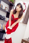 bow cleavage dress gloves koyomi santa_costume stocking_cap thighhighs rating:Safe score:0 user:pixymisa