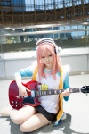 cosplay guitar headphones nitro_super_sonic pink_hair shorts super_soniko track_jacket yukimi_ume rating:Safe score:1 user:pixymisa