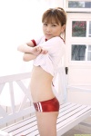 buruma costume dgc_0749 gym_uniform ponytail shigemori_satome shirt_lift shorts tshirt rating:Safe score:2 user:nil!