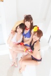 bikini cleavage kano_kaede shimura_rika side_ponytail straw_hat sunglasses super☆girls swimsuit yasaka_saori rating:Safe score:0 user:nil!