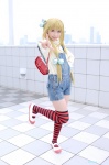 blonde_hair bookbag cosplay kodomo_no_jikan kokonoe_rin overalls striped thighhighs twintails zero_inch rating:Safe score:1 user:nil!