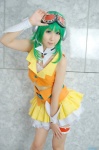 corset cosplay garter goggles green_hair gumi headset miniskirt miyuu skirt vest vocaloid rating:Safe score:0 user:nil!