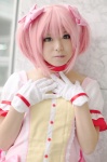 choker cosplay dress gloves hair_ribbons kaname_madoka miku pink_hair puella_magi_madoka_magica twintails rating:Safe score:0 user:nil!