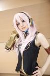armband cosplay headset lilium megurine_luka pink_hair sleeveless_blouse vocaloid rating:Safe score:0 user:pixymisa