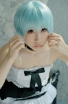 ayanami_rei blue_hair collar corset cosplay miniskirt neon_genesis_evangelion saki skirt thighhighs zettai_ryouiki rating:Safe score:0 user:nil!