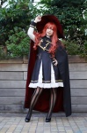 black_legwear cape cosplay dress harumiya_yun jacket original pantyhose red_hair witch_hat rating:Safe score:0 user:nil!