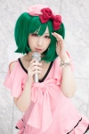beret cosplay dress green_hair macross macross_frontier microphone miiko ranka_lee twintails rating:Safe score:2 user:pixymisa
