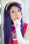 asamiya_athena blue_hair cleavage cosplay elbow_gloves gloves hairband king_of_fighters namihira tank_top rating:Safe score:1 user:nil!