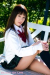 blouse bookbag cardigan ikeda_chocolate kneesocks pleated_skirt school_uniform skirt rating:Safe score:1 user:nil!