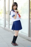 cosplay glasses ichigo_100 kneesocks pleated_skirt rinami sailor_uniform school_uniform skirt toujou_aya rating:Safe score:2 user:nil!