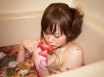 bathroom bathtub bikini_top featuring_a.k.i.k.o. flowers seo_akiko swimsuit wet rating:Safe score:1 user:nil!