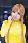 asuna_yuuki cosplay hiyori orange_hair sweater sword_art_online turtleneck rating:Safe score:0 user:nil!