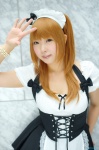 apron blonde_hair blouse corset cosplay hairband maid maid_uniform natsume_megumi original pleated_skirt skirt rating:Safe score:0 user:nil!