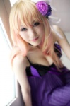 cleavage cosplay dress macross macross_frontier multi-colored_hair rika sheryl_nome rating:Safe score:1 user:nil!