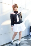 antenna_hair cardcaptor_sakura cosplay kinomoto_sakura pleated_skirt rikuta sailor_uniform school_uniform skirt rating:Safe score:1 user:pixymisa