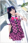 akitsu_honoka bows cosplay hairbow idolmaster kisaragi_chihaya school_uniform thighhighs rating:Safe score:0 user:pixymisa