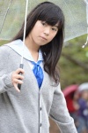 blouse braid cardigan nanaka_amanonanae rain scarf umbrella rating:Safe score:0 user:pixymisa