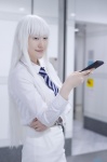 blouse cosplay miniskirt ossan skirt tagme_character tagme_series tie white_hair rating:Safe score:0 user:nil!