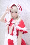 apron blonde_hair cosplay dress hood little_red_riding_hood original shirayuki_himeno twintails rating:Safe score:1 user:nil!