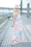 blonde_hair cosplay dress hairbow macross macross_frontier pantyhose sheryl_nome wakame rating:Safe score:0 user:nil!