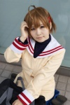 antenna_hair blazer blouse bookbag clannad cosplay furukawa_nagisa hair_clips mutsuki pleated_skirt skirt rating:Safe score:1 user:pixymisa