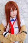blouse cardigan cosplay hiokichi makise_kurisu red_hair steins;gate tie rating:Safe score:3 user:pixymisa