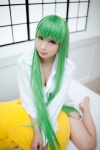 cc cheese-kun cleavage code_geass cosplay dress_shirt green_hair kanda_midori pantyhose rating:Safe score:10 user:xkaras