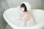 bathroom bathtub celestia_ludenberck cosplay danganronpa kirigiri_to_celestia_san_danganronpa lechat soap_suds towel wet rating:Safe score:0 user:nil!