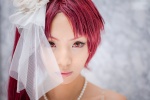 cosplay flower headdress necklace puella_magi_madoka_magica red_hair renge sakura_kyouko rating:Safe score:1 user:pixymisa
