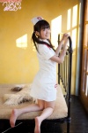 barefoot bed dress nishino_koharu nurse nurse_cap nurse_uniform stethoscope twintails rating:Safe score:2 user:nil!